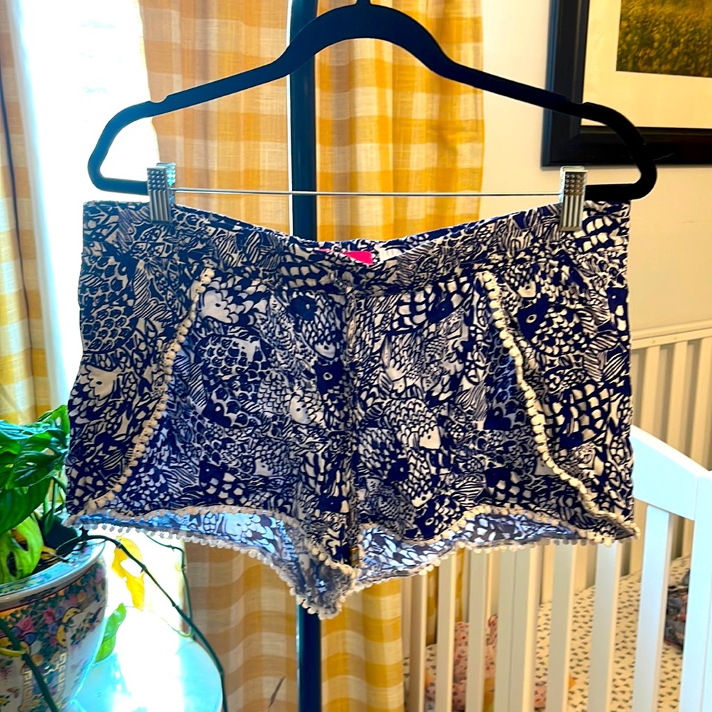 Lilly Pulitzer for Target Elastic Waist Shorts Size Large Navy